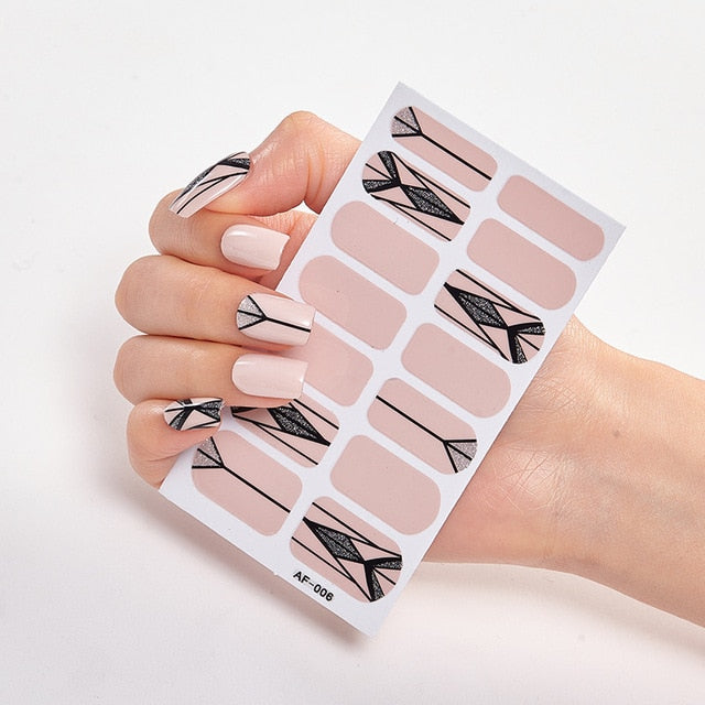 Pink & White Full Cover Nail Stickers Various Shades (2 wks SHIP).
