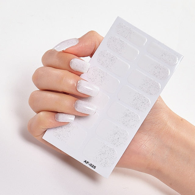 Pink & White Full Cover Nail Stickers Various Shades (2 wks SHIP).