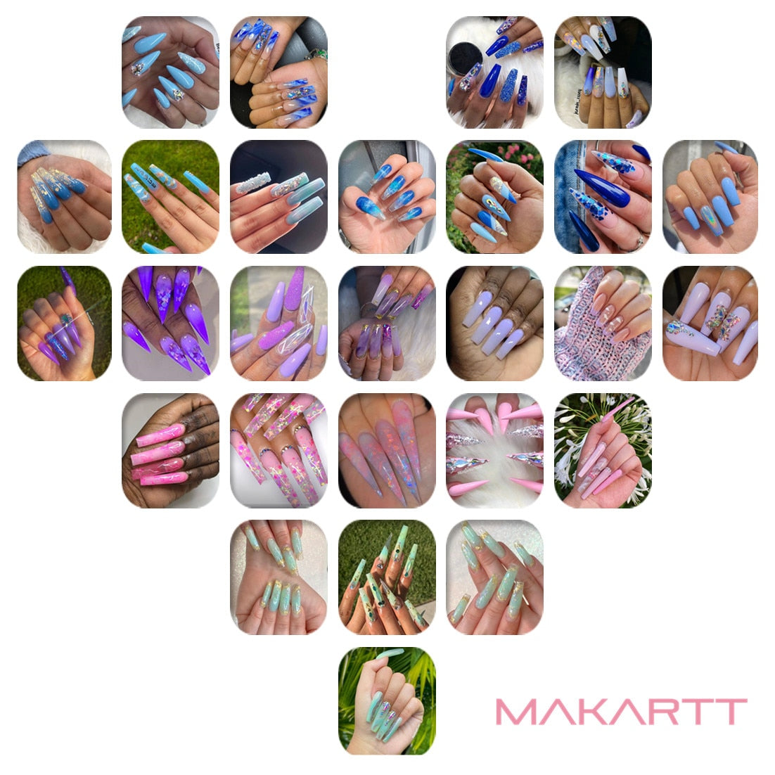 Makartt Poly Nail Extension Gel Kit 15ML Nail Gel with Slip Solution