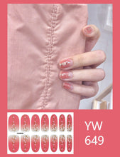Load image into Gallery viewer, Spring &amp; Summer 14 Tips Solid &amp; Glitter Nail Wraps Nail Stickers  (2wks SHIP)
