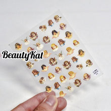 Load image into Gallery viewer,  1 sheet 3D Embossed Rococo Head Nail Art Sticker Decal Decorations in Various Types (2 wks SHIP).
