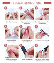 Load image into Gallery viewer,  Pink &amp; White Full Cover Nail Stickers Various Shades (2 wks SHIP).
