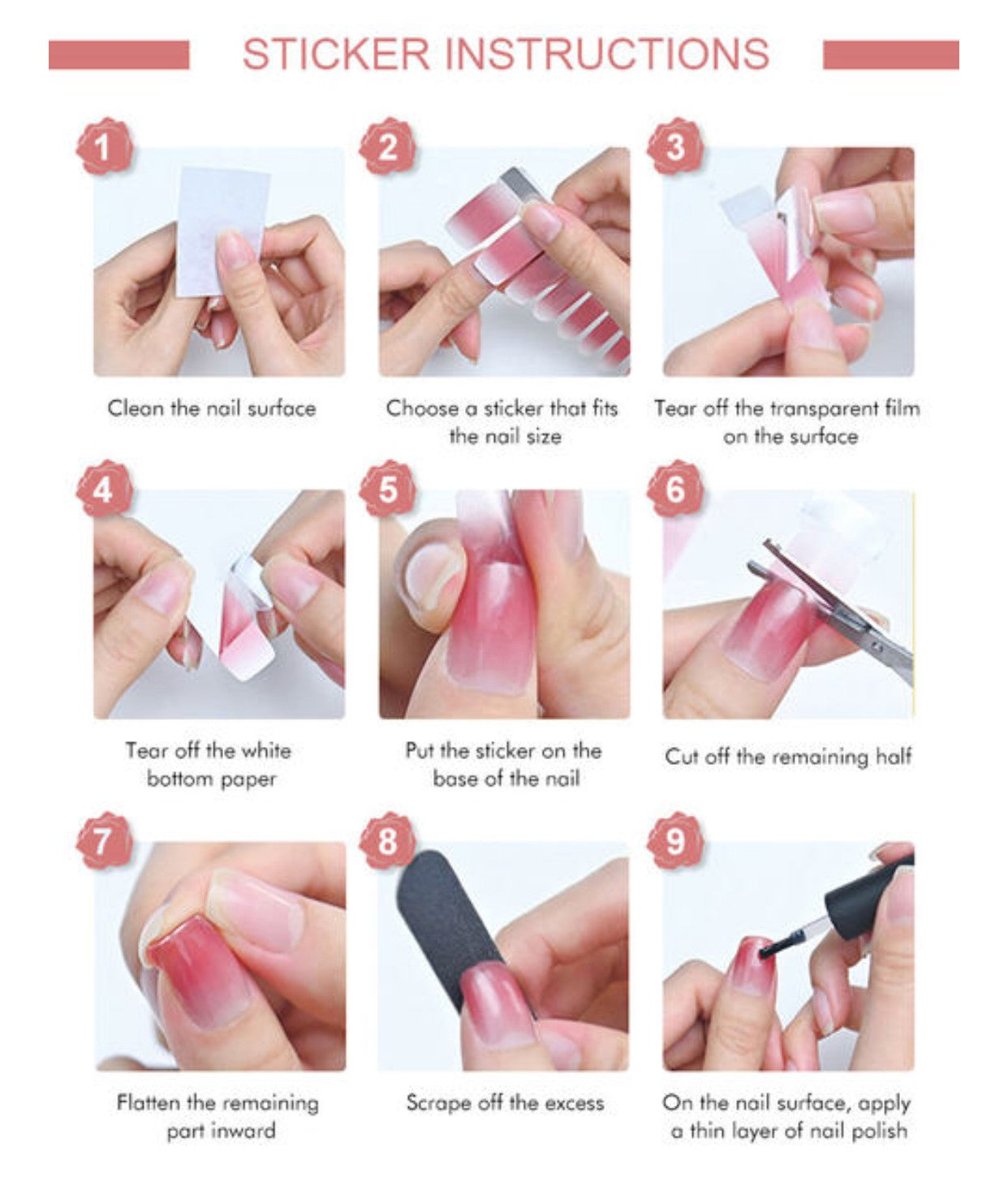  Valentines/All Seasons Dusty Pink 16 Tips Glittering Series Shiny Nail Wraps Nail Stickers Nail Polish Strips gl022 (2 wks SHIP).