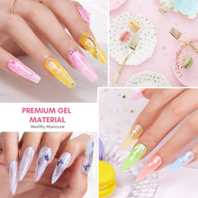 Load image into Gallery viewer, Makartt Jelly Gel Nail Polish Set - 6 Colors Rainbow Transparent Gel Nail Polish Spring Summer
