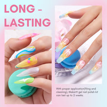 Load image into Gallery viewer, Makartt Jelly Gel Nail Polish Set - 6 Colors Rainbow Transparent Gel Nail Polish Spring Summer
