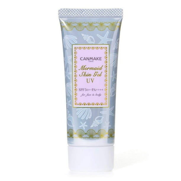 CANMAKE Mermaid Skin Gel UV 01 40g SPF50+ PA++++ for Face and Body 40g,makeup base,sunscreen,transparent,makeup primer,Japanese skin care