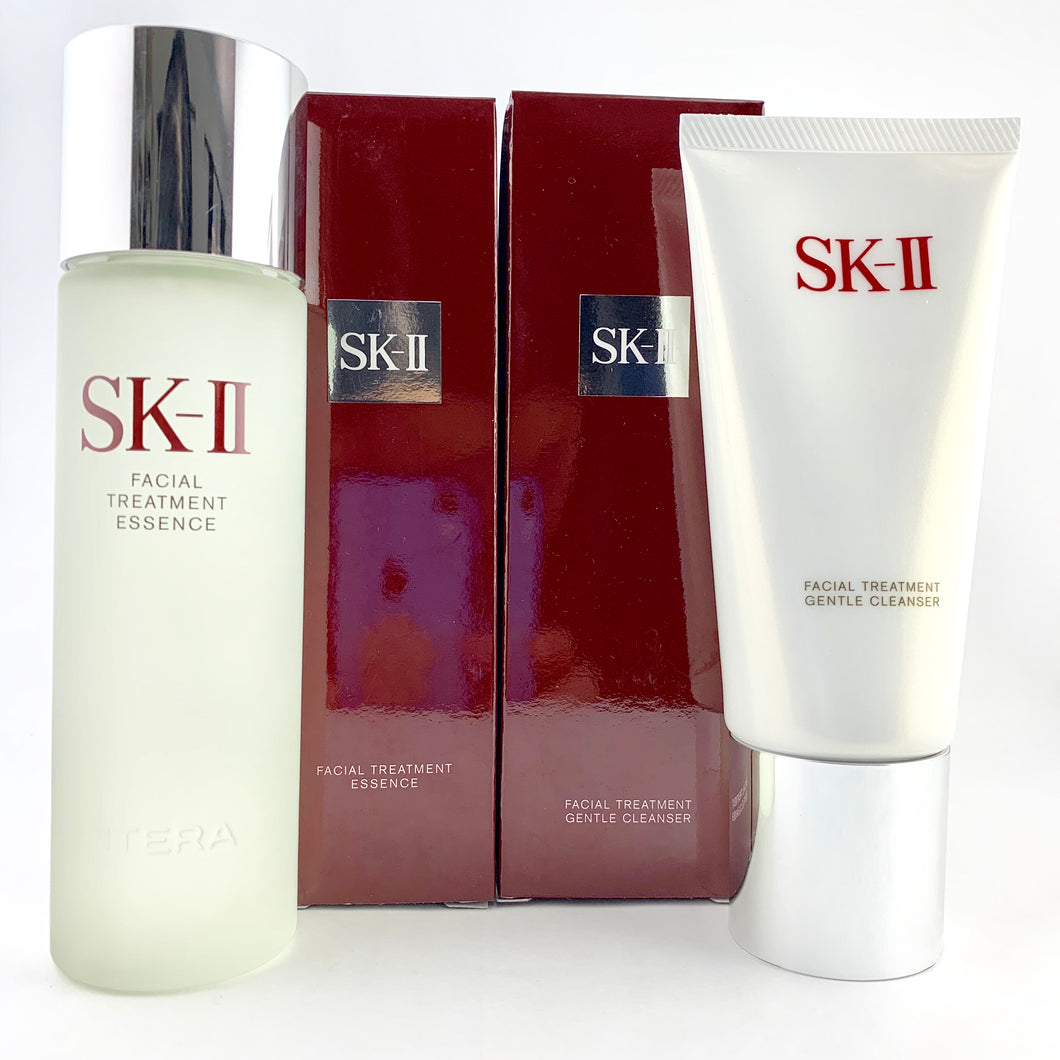 SK-II Facial Treatment Essence 160ml+Facial Treatment Gentle Cleanser 120g.