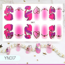 Load image into Gallery viewer,  Valentines/All Seasons 5D Spring Nail Wraps Nail Stickers Nail Polish Strips YN series (2 wks SHIP).
