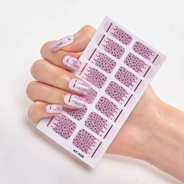  Pink & White Full Cover Nail Stickers Various Shades (2 wks SHIP).