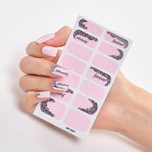 Load image into Gallery viewer,  Pink &amp; White Full Cover Nail Stickers Various Shades (2 wks SHIP).
