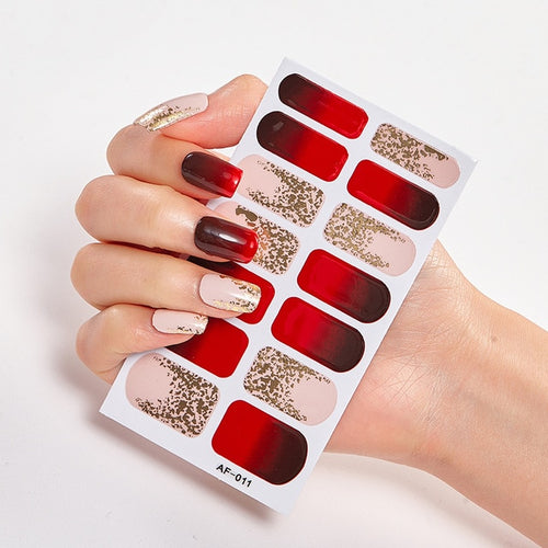  Red Cover Nail Stickers Various Types (2 wks SHIP).