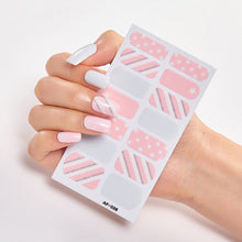 Load image into Gallery viewer,  Pink &amp; White Full Cover Nail Stickers Various Shades (2 wks SHIP).
