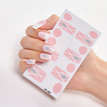 Load image into Gallery viewer,  Pink &amp; White Full Cover Nail Stickers Various Shades (2 wks SHIP).
