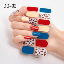 Load image into Gallery viewer,  14 Tips Glittering Gel Nail Color Nail Wraps Nail Stickers Nail Art Nail Decor DQ3 series.
