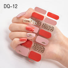 Load image into Gallery viewer,  14 Tips Glittering Gel Nail Color Nail Wraps Nail Stickers Nail Art Nail Decor DQ3 series.
