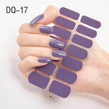 Load image into Gallery viewer,  14 Tips Glittering Gel Nail Color Nail Wraps Nail Stickers Nail Art Nail Decor DQ3 series.
