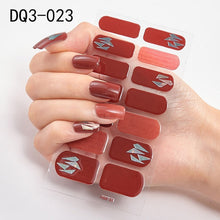 Load image into Gallery viewer,  14 Tips Glittering Gel Nail Color Nail Wraps Nail Stickers Nail Art Nail Decor DQ3 series.
