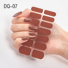 Load image into Gallery viewer,  14 Tips Glittering Gel Nail Color Nail Wraps Nail Stickers Nail Art Nail Decor DQ3 series.
