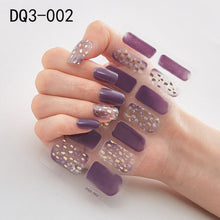 Load image into Gallery viewer,  14 Tips Glittering Gel Nail Color Nail Wraps Nail Stickers Nail Art Nail Decor DQ3 series.
