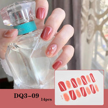 Load image into Gallery viewer,  14 Tips Glittering Gel Nail Color Nail Wraps Nail Stickers Nail Art Nail Decor DQ3 series.

