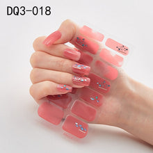 Load image into Gallery viewer,  14 Tips Glittering Gel Nail Color Nail Wraps Nail Stickers Nail Art Nail Decor DQ3 series.
