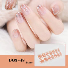 Load image into Gallery viewer,  14 Tips Glittering Gel Nail Color Nail Wraps Nail Stickers Nail Art Nail Decor DQ3 series.
