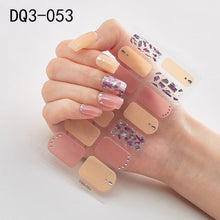 Load image into Gallery viewer,  14 Tips Glittering Gel Nail Color Nail Wraps Nail Stickers Nail Art Nail Decor DQ3 series.
