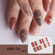 Load image into Gallery viewer,  14 Tips Glittering Gel Nail Color Nail Wraps Nail Stickers Nail Art Nail Decor DQ3 series.
