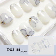 Load image into Gallery viewer,  14 Tips Glittering Gel Nail Color Nail Wraps Nail Stickers Nail Art Nail Decor DQ3 series.
