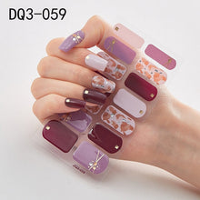 Load image into Gallery viewer,  14 Tips Glittering Gel Nail Color Nail Wraps Nail Stickers Nail Art Nail Decor DQ3 series.
