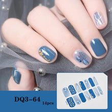 Load image into Gallery viewer,  14 Tips Glittering Gel Nail Color Nail Wraps Nail Stickers Nail Art Nail Decor DQ series.
