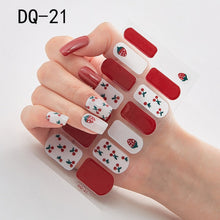 Load image into Gallery viewer,  14 Tips Glittering Gel Nail Color Nail Wraps Nail Stickers Nail Art Nail Decor DQ3 series.
