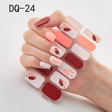Load image into Gallery viewer,  14 Tips Glittering Gel Nail Color Nail Wraps Nail Stickers Nail Art Nail Decor DQ3 series.

