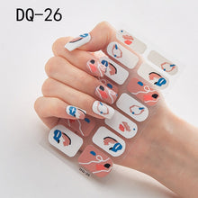 Load image into Gallery viewer,  14 Tips Glittering Gel Nail Color Nail Wraps Nail Stickers Nail Art Nail Decor DQ3 series.
