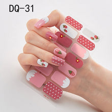Load image into Gallery viewer,  14 Tips Glittering Gel Nail Color Nail Wraps Nail Stickers Nail Art Nail Decor DQ3 series.
