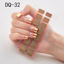 Load image into Gallery viewer,  14 Tips Glittering Gel Nail Color Nail Wraps Nail Stickers Nail Art Nail Decor DQ3 series.
