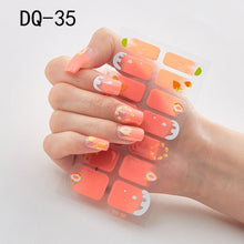 Load image into Gallery viewer,  14 Tips Glittering Gel Nail Color Nail Wraps Nail Stickers Nail Art Nail Decor DQ3 series.
