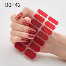 Load image into Gallery viewer,  14 Tips Glittering Gel Nail Color Nail Wraps Nail Stickers Nail Art Nail Decor DQ3 series.
