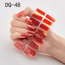 Load image into Gallery viewer,  14 Tips Glittering Gel Nail Color Nail Wraps Nail Stickers Nail Art Nail Decor DQ3 series.
