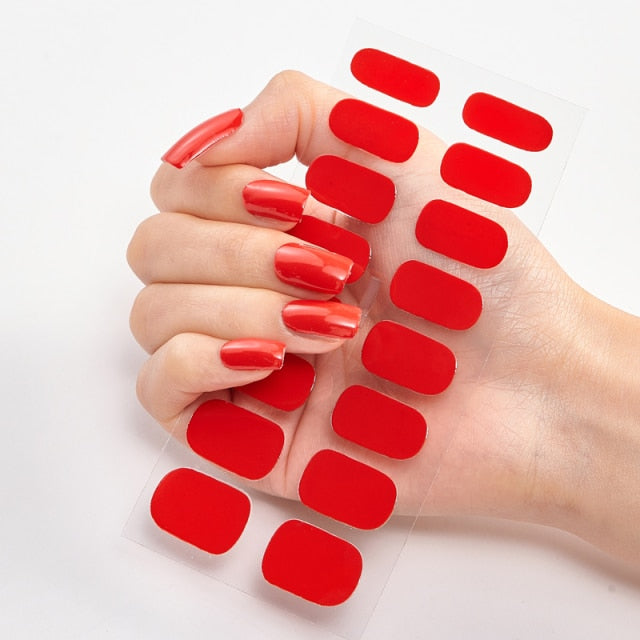  Valentines/All Seasons 16 Tips Nail Wraps Nail Stickers Nail Polish Strips CS11 Red Lips (2 wks SHIP).