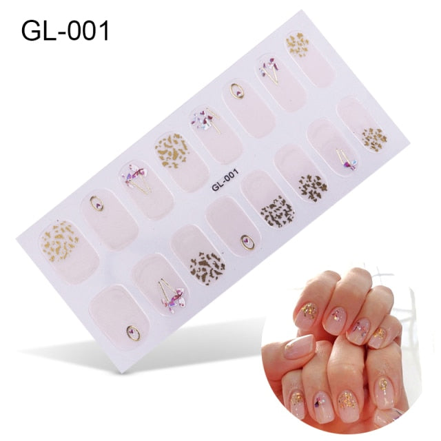  Valentines/All Seasons Korean Style 16 tips Spring/Summer Nail Wraps Nail Stickers Nail Polish Strips GL series (2 wks SHIP).