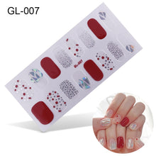 Load image into Gallery viewer,  Valentines/All Seasons Korean Style 16 tips Spring/Summer Nail Wraps Nail Stickers Nail Polish Strips GL series (2 wks SHIP).
