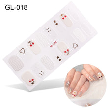 Load image into Gallery viewer,  Valentines/All Seasons Korean Style 16 tips Spring/Summer Nail Wraps Nail Stickers Nail Polish Strips GL series (2 wks SHIP).
