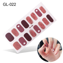 Load image into Gallery viewer,  Valentines/All Seasons Korean Style 16 tips Spring/Summer Nail Wraps Nail Stickers Nail Polish Strips GL series (2 wks SHIP).

