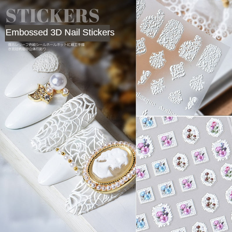  1pcs 3D Nail Art Sticker Bohemian Style Nail Art Decal Decoration Various Styles (2 wks SHIP).