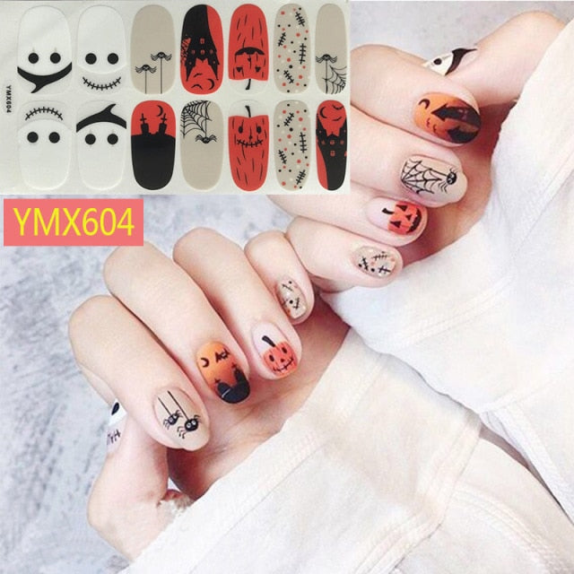   Fall/Winter for Halloween Nail Stickers ymx604 (2 wks SHIP).