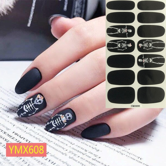   Fall/Winter for Halloween Nail Stickers ymx608 (2 wks SHIP).