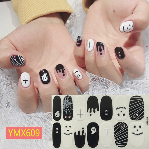   Fall/Winter for Halloween Nail Stickers ymx609 (2 wks SHIP).
