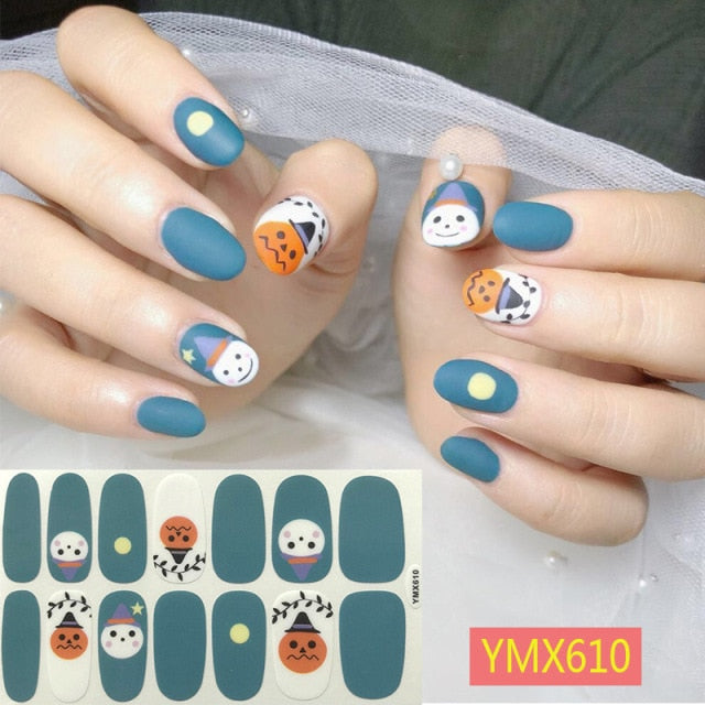   Fall/Winter for Halloween Nail Stickers ymx610 (2 wks SHIP).