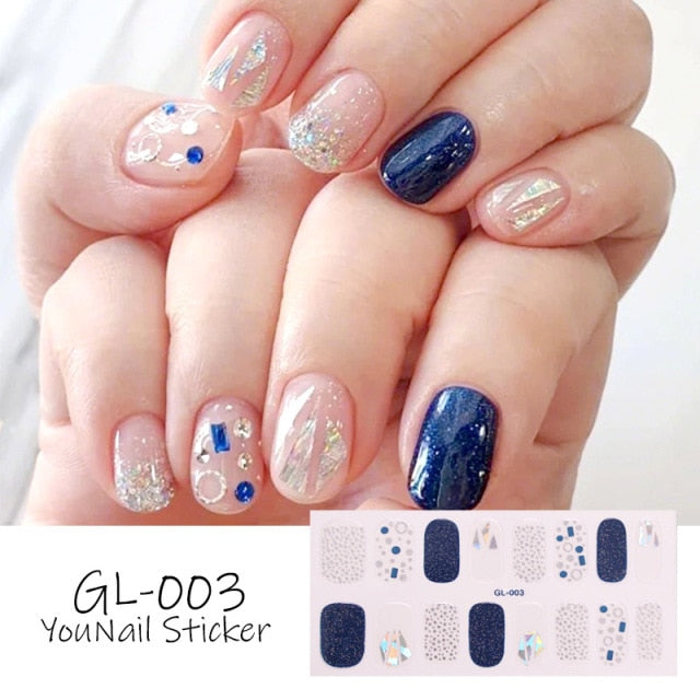  Out of Blue 16 Tips Glittering Series Shiny Nail Stickers gl003 (2 wks SHIP).